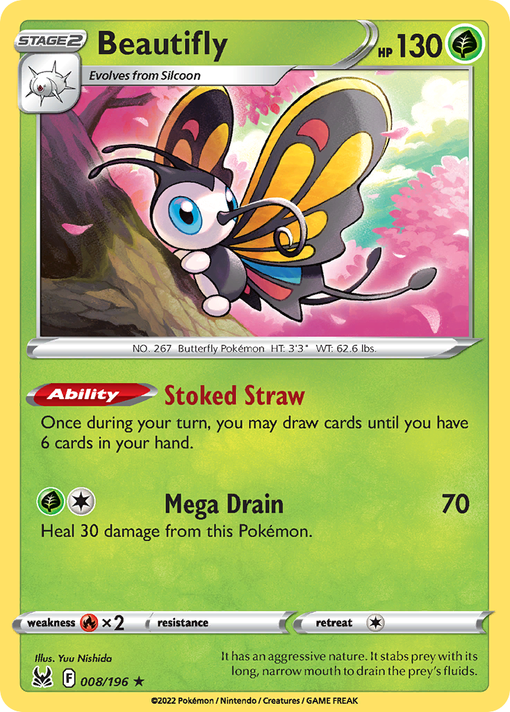 Beautifly - 008/196 - Reverse Holofoil