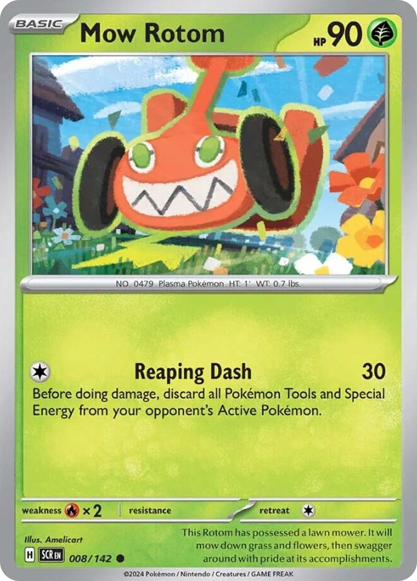 Mow Rotom - 008/142 - Reverse Holofoil