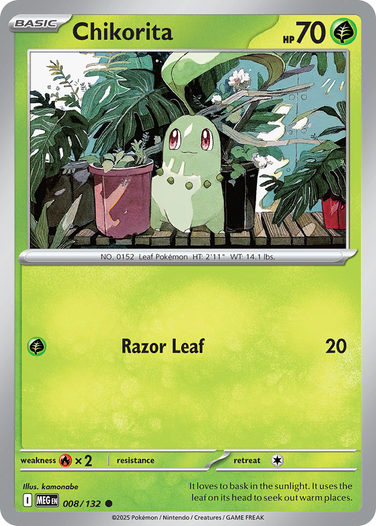 Chikorita - 008/132 - Reverse Holofoil
