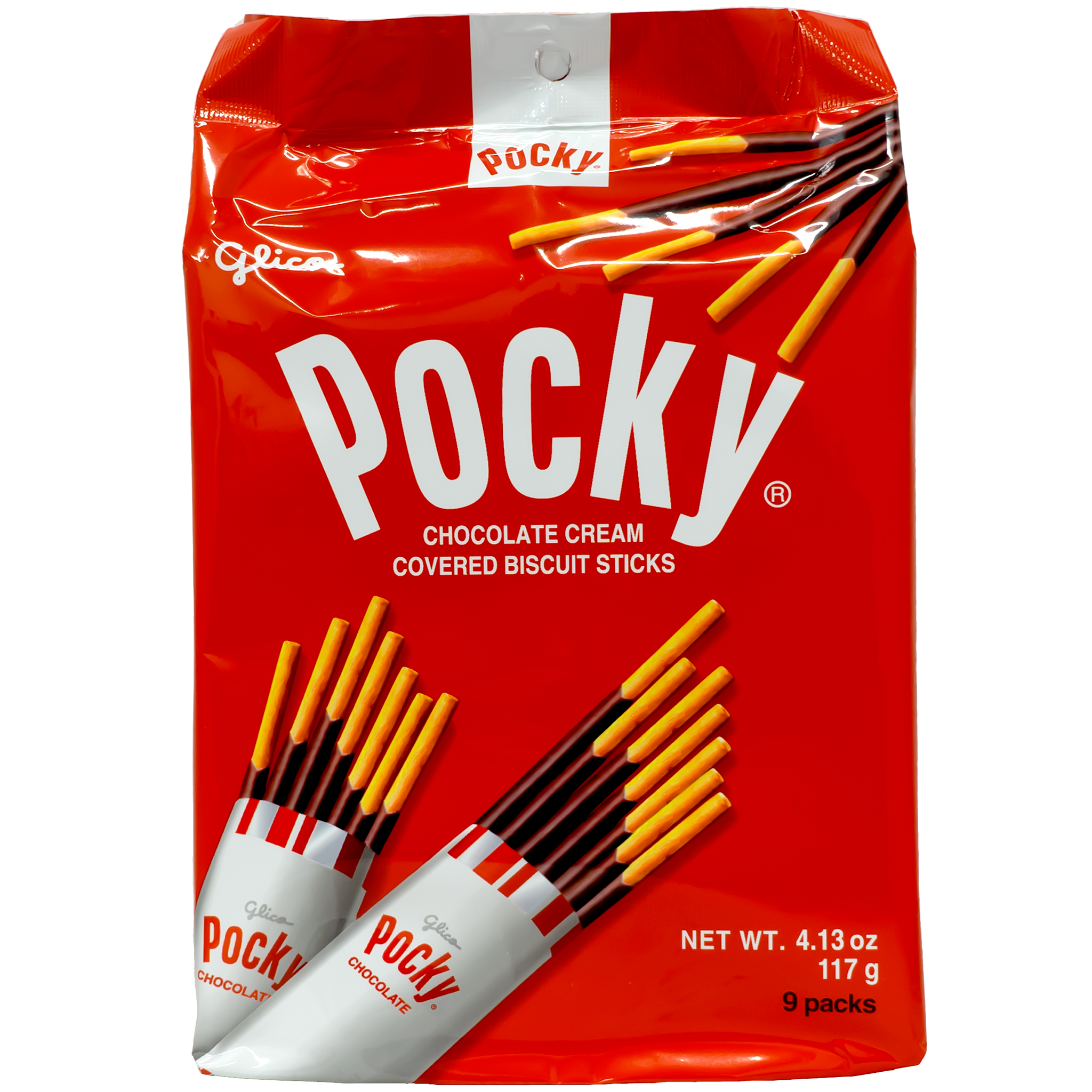 GLICO Pocky Chocolate Cream Covered Biscuit Sticks Family Size 117g
