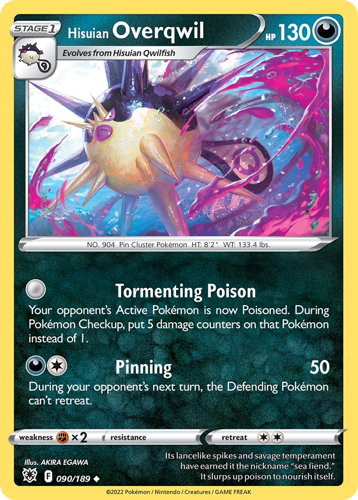 Hisuian Overqwil (90) - 090/189 - Reverse Holofoil
