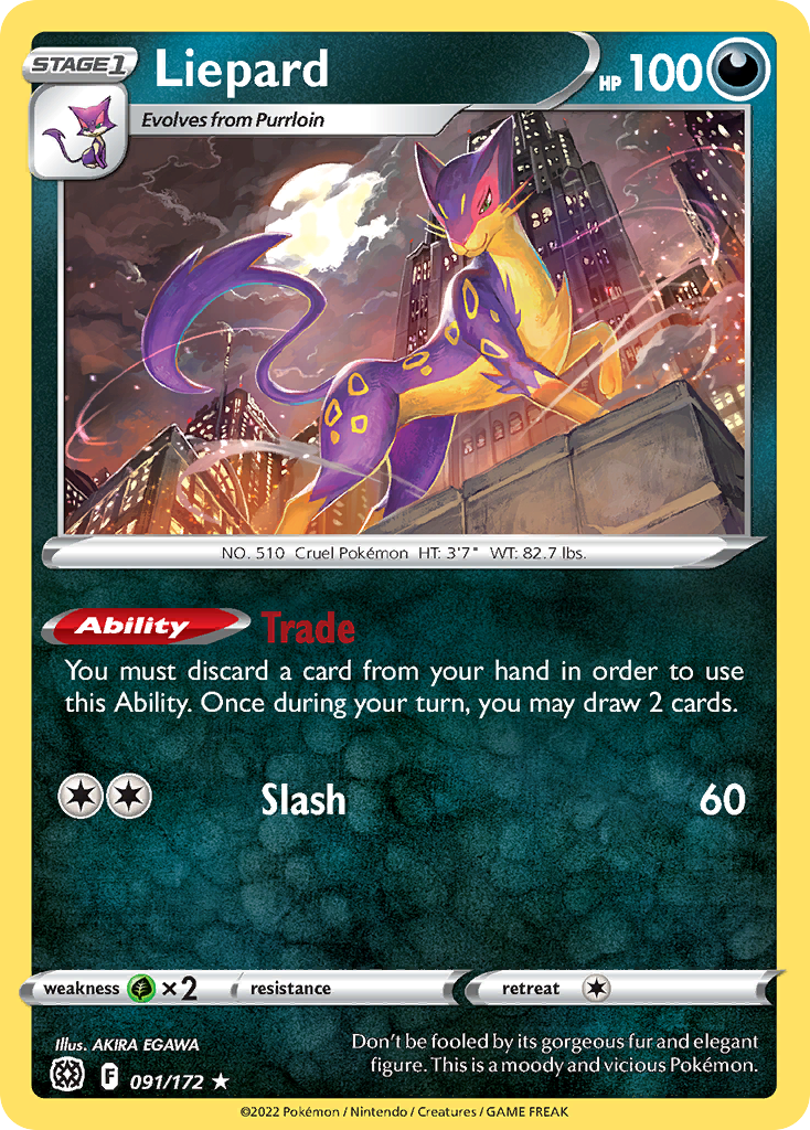 Liepard - 091/172 - Reverse Holofoil