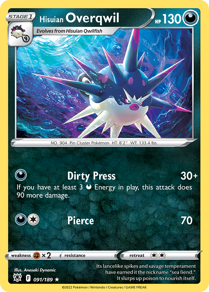 Hisuian Overqwil (91) - 091/189 - Reverse Holofoil