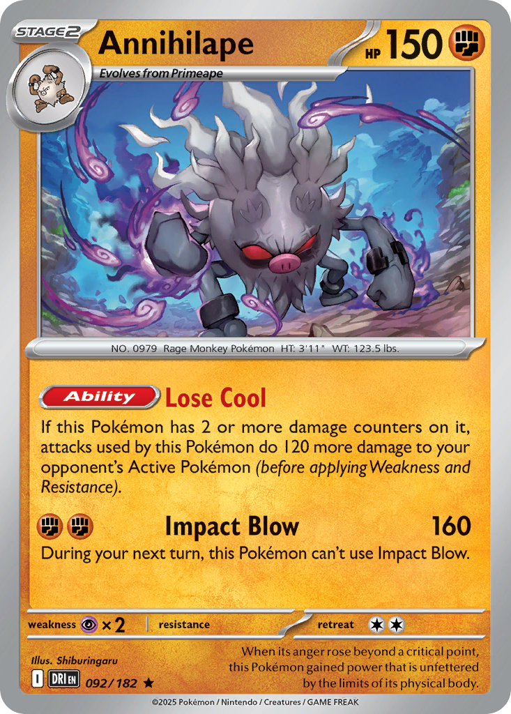 Annihilape - 092/182 - Reverse Holofoil