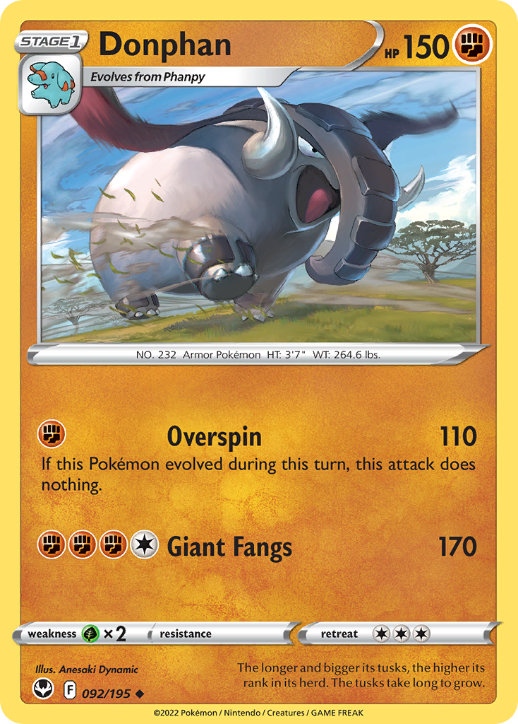 Donphan - 092/195 - Reverse Holofoil