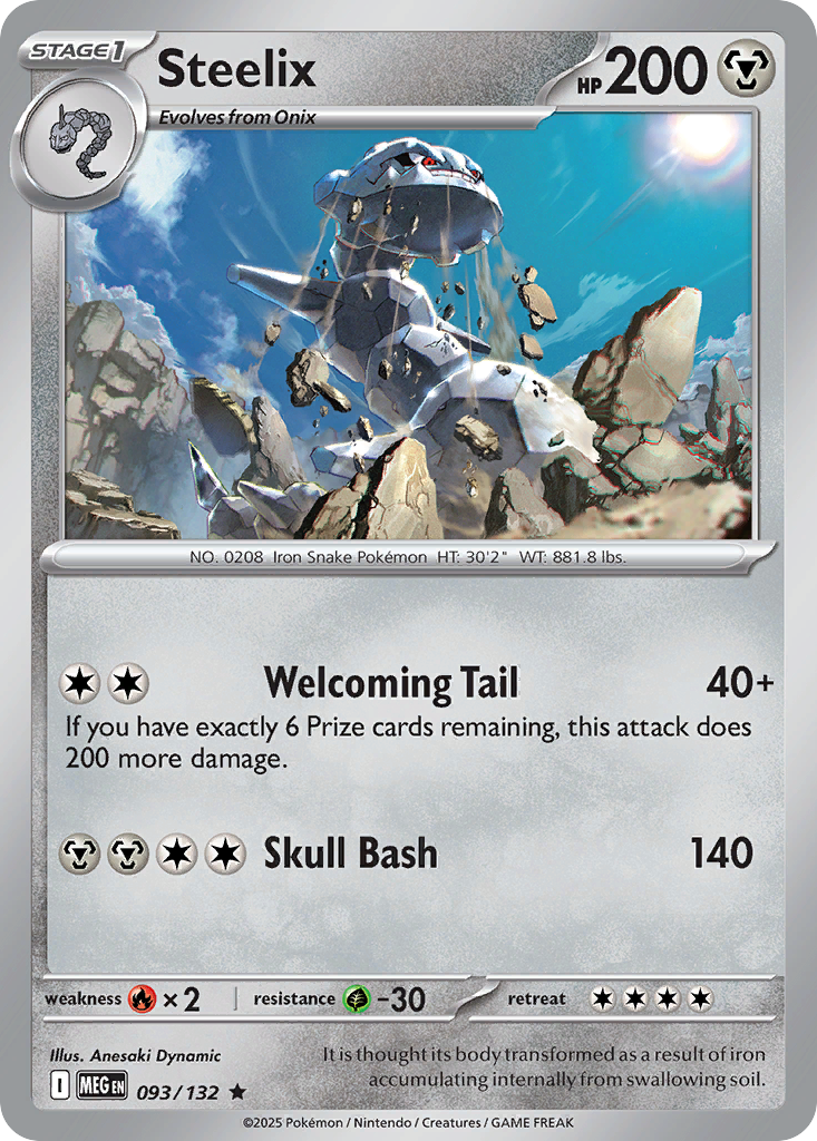 Steelix  - 093/132 - Reverse Holofoil