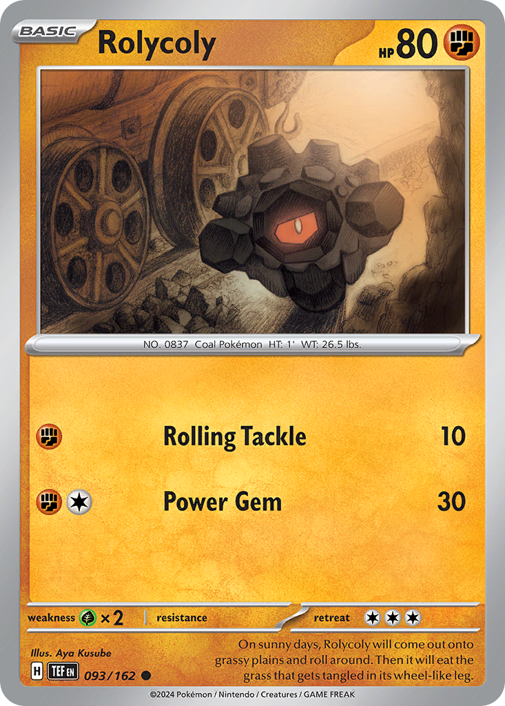 Rolycoly - 093/162 - Reverse Holofoil