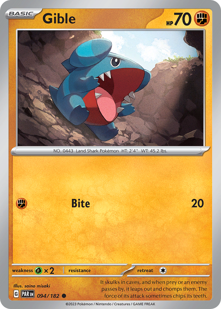 Gible - 094/182 - Reverse Holofoil