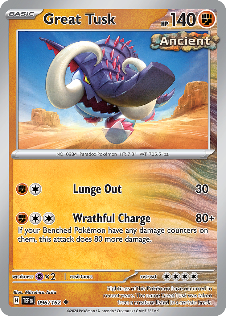 Great Tusk  - 096/162 - Reverse Holofoil