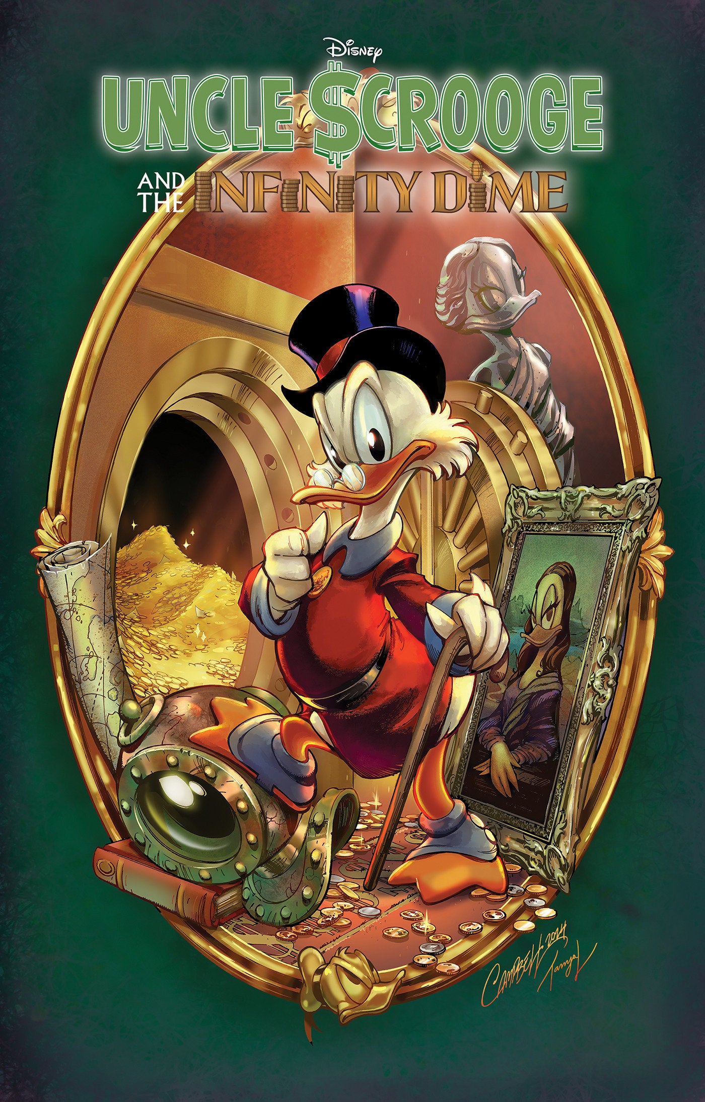 Uncle Scrooge Infinity Dime Gallery Edition Hardcover Campbell Direct Market Variant