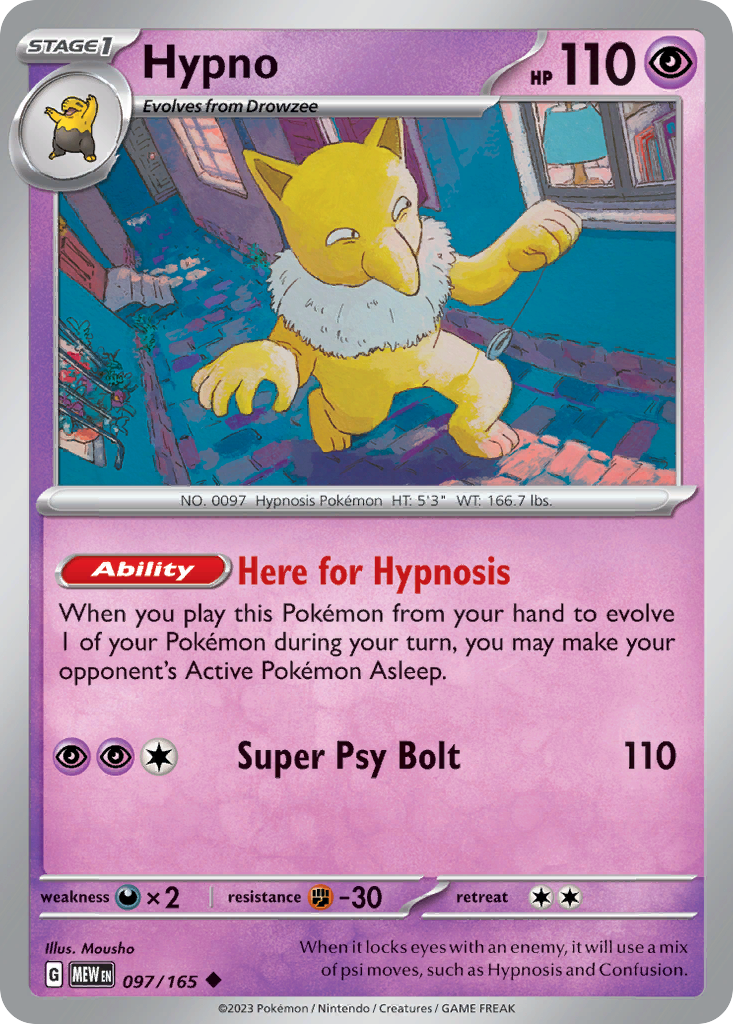 Hypno - 097/165 - Reverse Holofoil