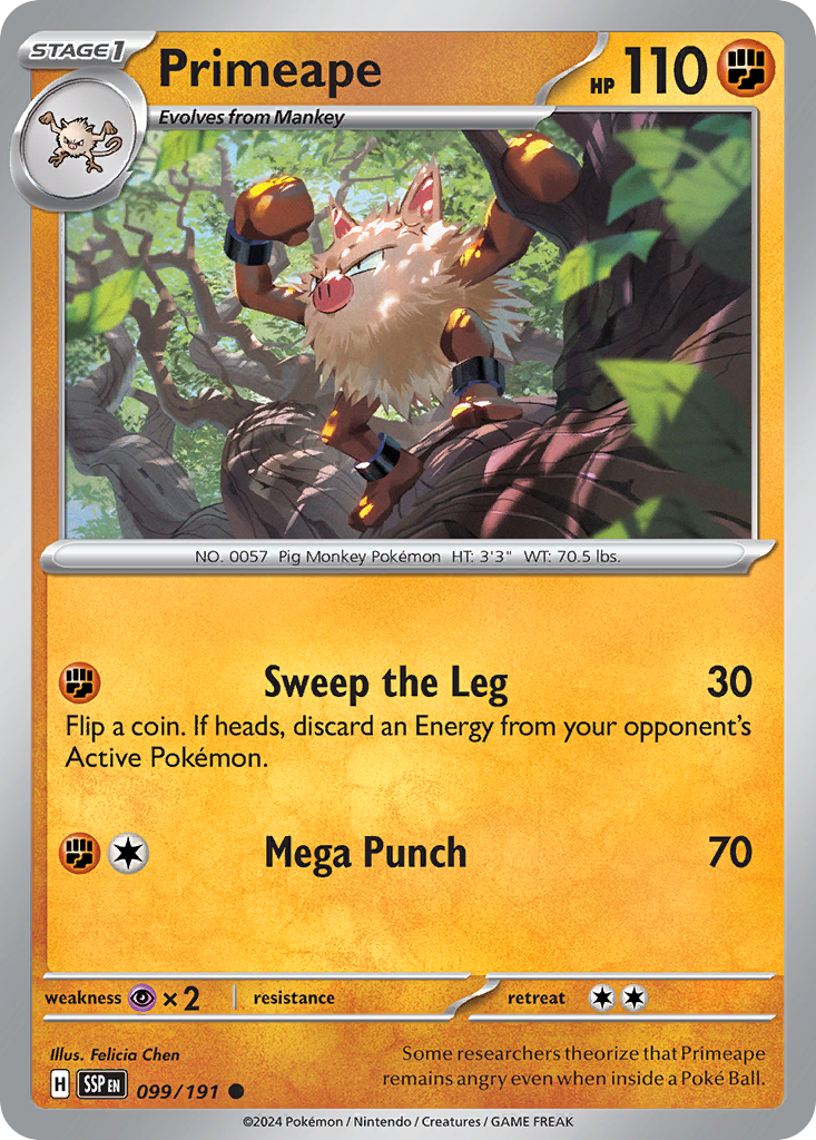 Primeape - 099/191 - Reverse Holofoil