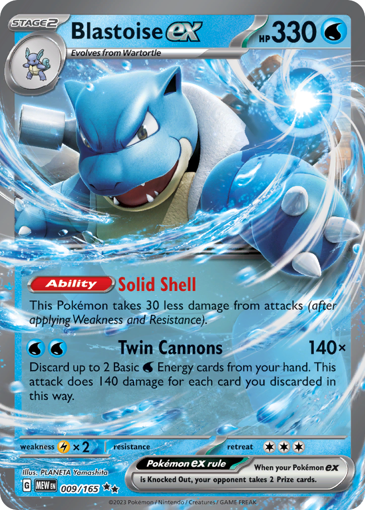 Blastoise ex  - 009/165