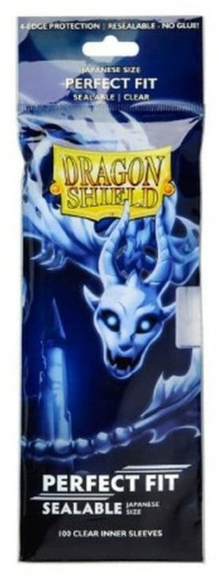 Dragon Shield Sleeves: Perfect Fit - Japanese Size Sealable Clear (100ct)