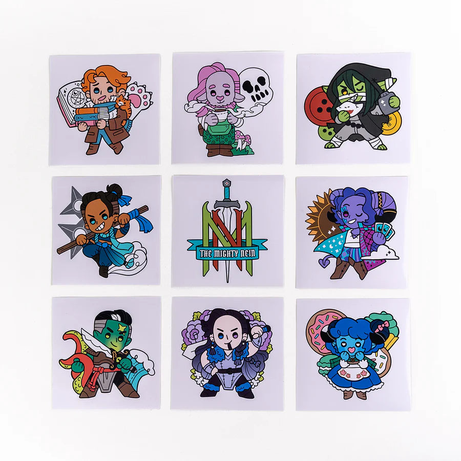 Critical Role Mighty Nein Chibi Vinyl Decals