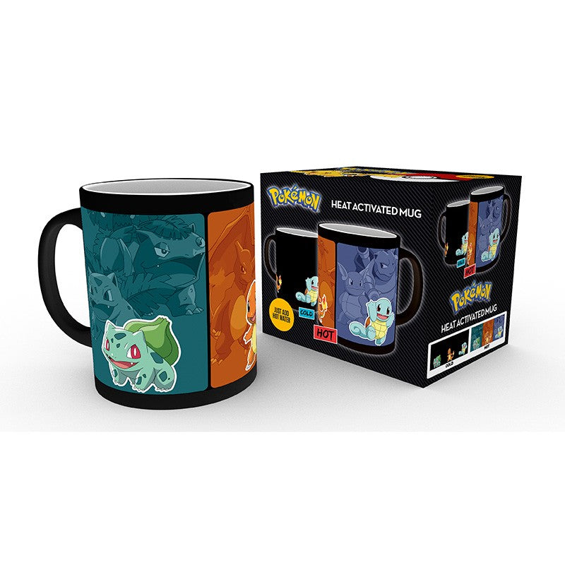 Pokemon Heat Change Mug - Bulbasaur, Charmander, and Squirtle