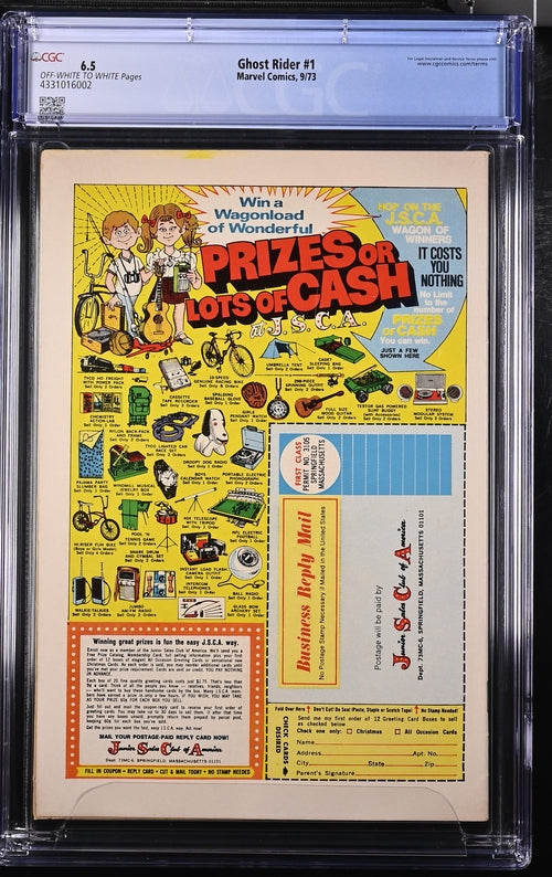 Ghost Rider #1 CGC 6.5