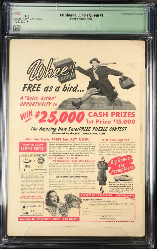 3-D Sheena, Jungle Queen #1 CGC 4.0