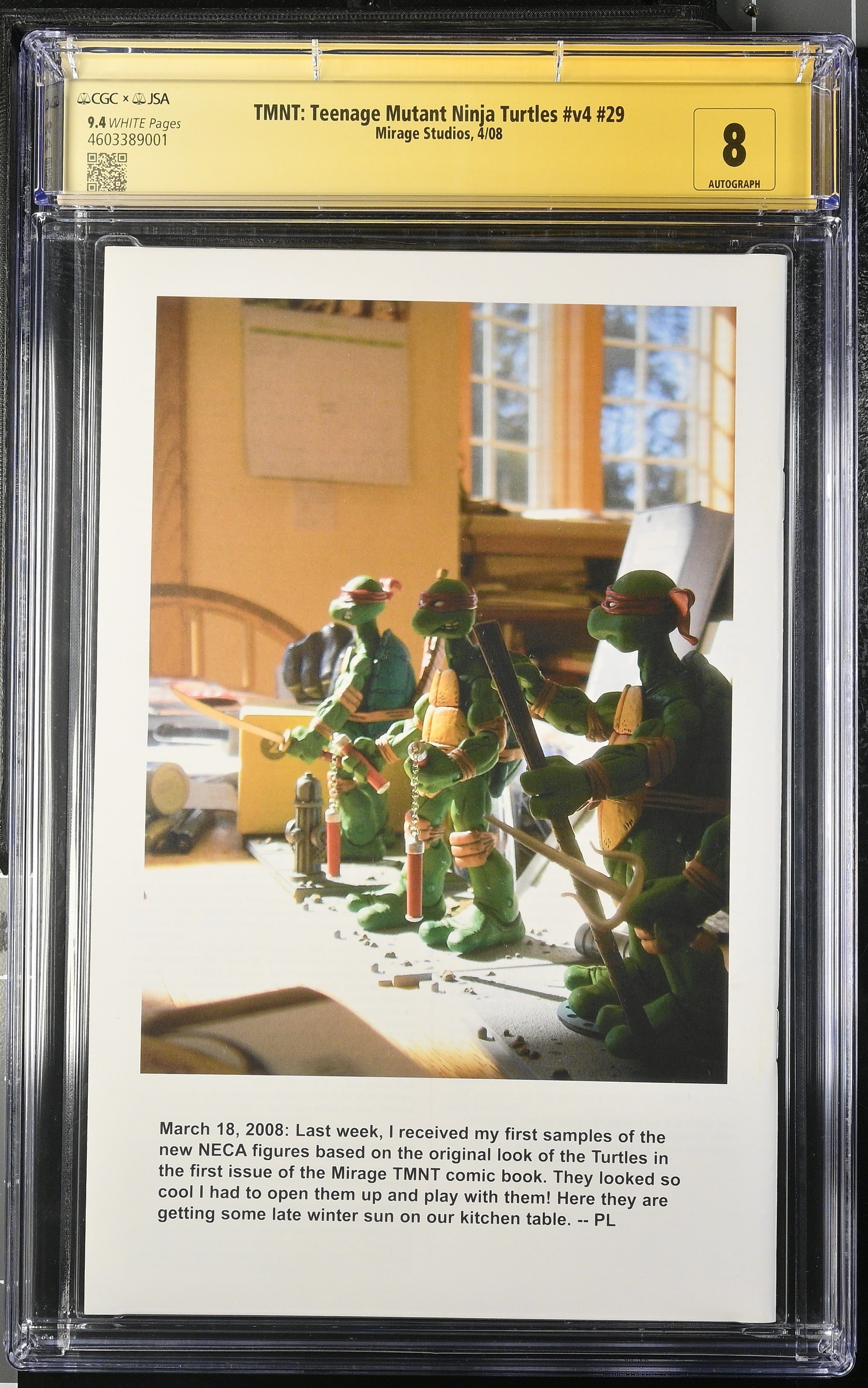 TMNT: Teenage Mutant Ninja Turtles #v4 #29 CGC 9.4 - Signed by Peter Laird