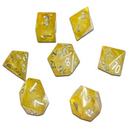 Chronicle RPG Accessories: 7CT Liquid Core - Molten Citrine Dice Set