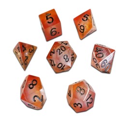 Chronicle RPG Accessories: 7CT Liquid Core - Molten Ember Dice Set
