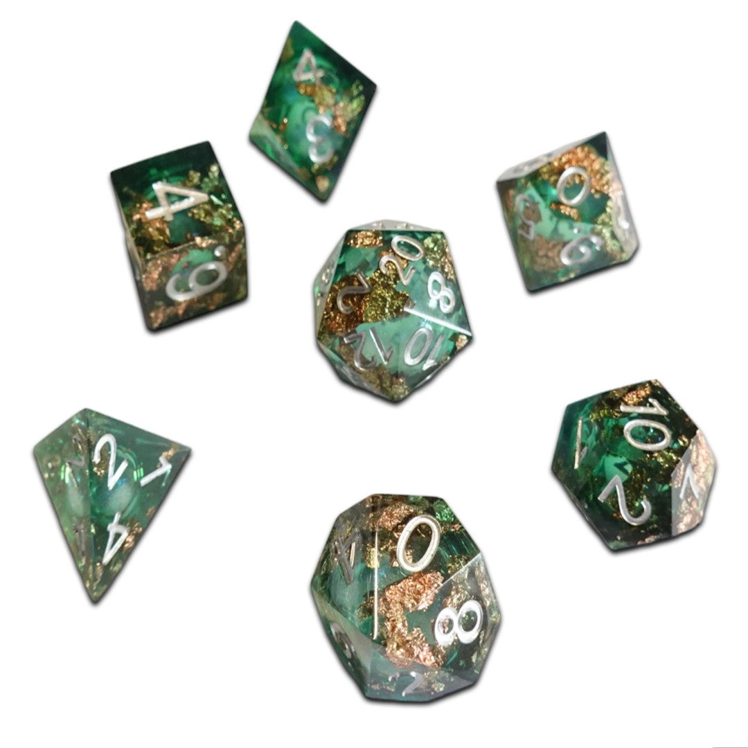 Chronicle RPG Accessories: 7CT Liquid Core - Molten Overgrowth Polyhedral Dice Set