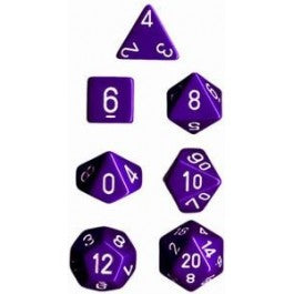 Opaque Purple W/White 7 Set