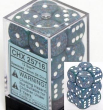 Speckled Sea 16MM D6 Dice Block