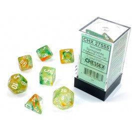 Chessex Nebula Spring White Luminary 7 Die Set