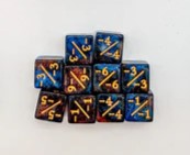 Mystery Dice Goblin - Counter Dice -/- Shimmer Red/Blue