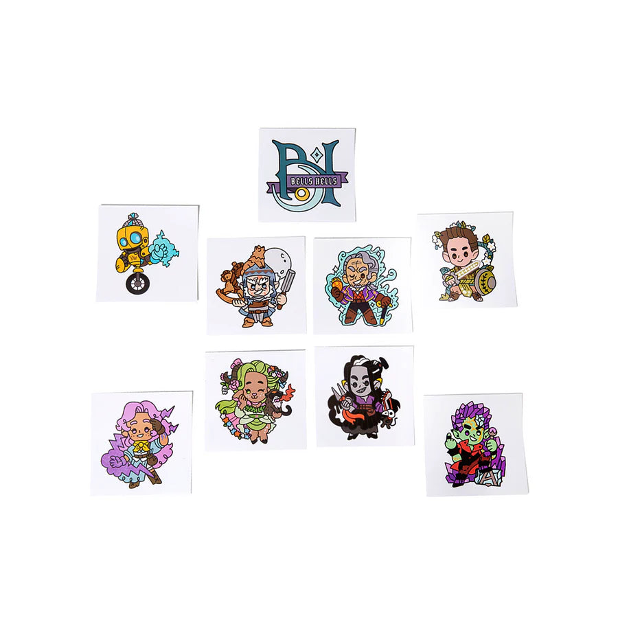Critical Role Bells Hells Chibi Vinyl Decals Set 9-Pack
