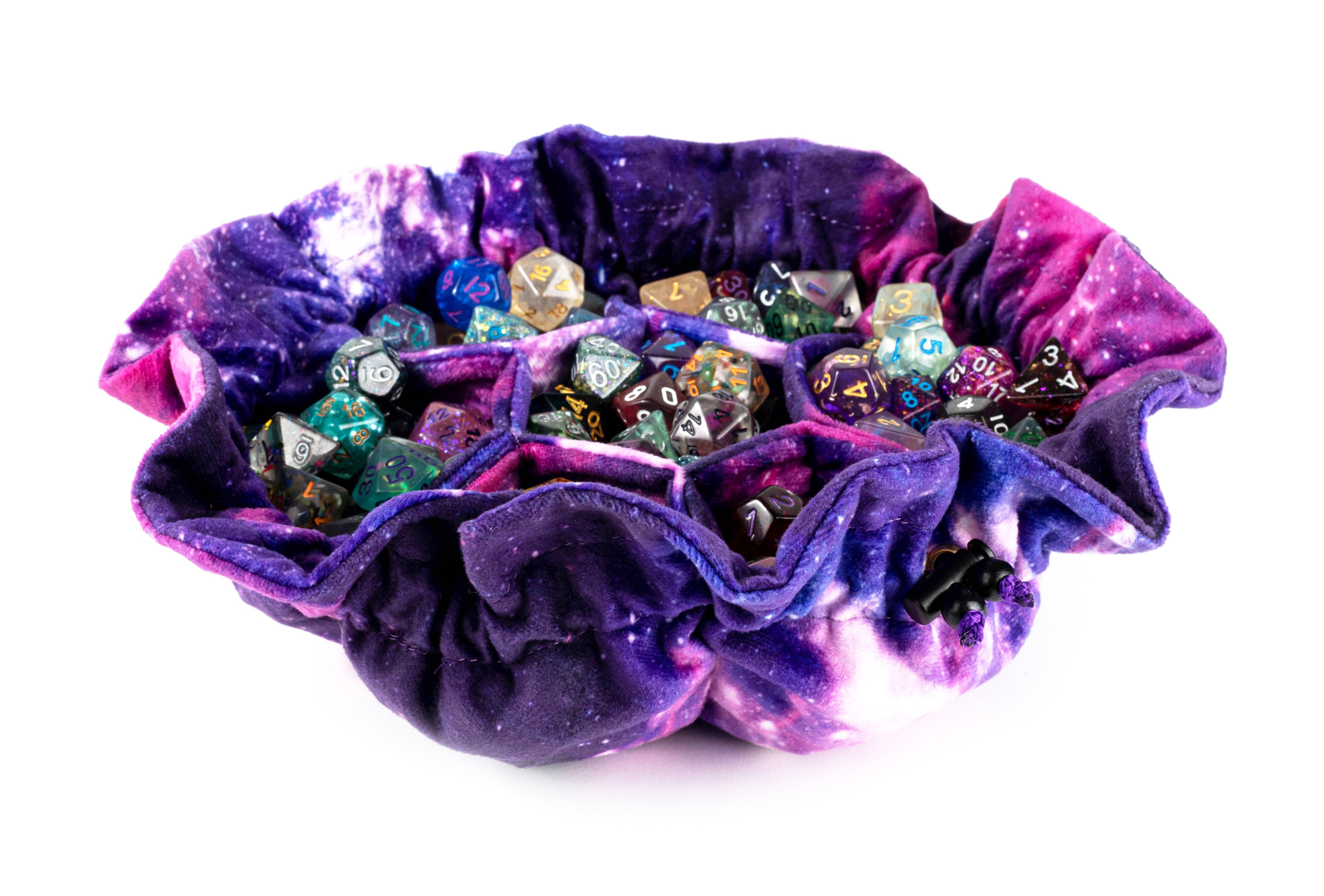 FanRoll: Velvet Compartment Dice Bag - Nebula