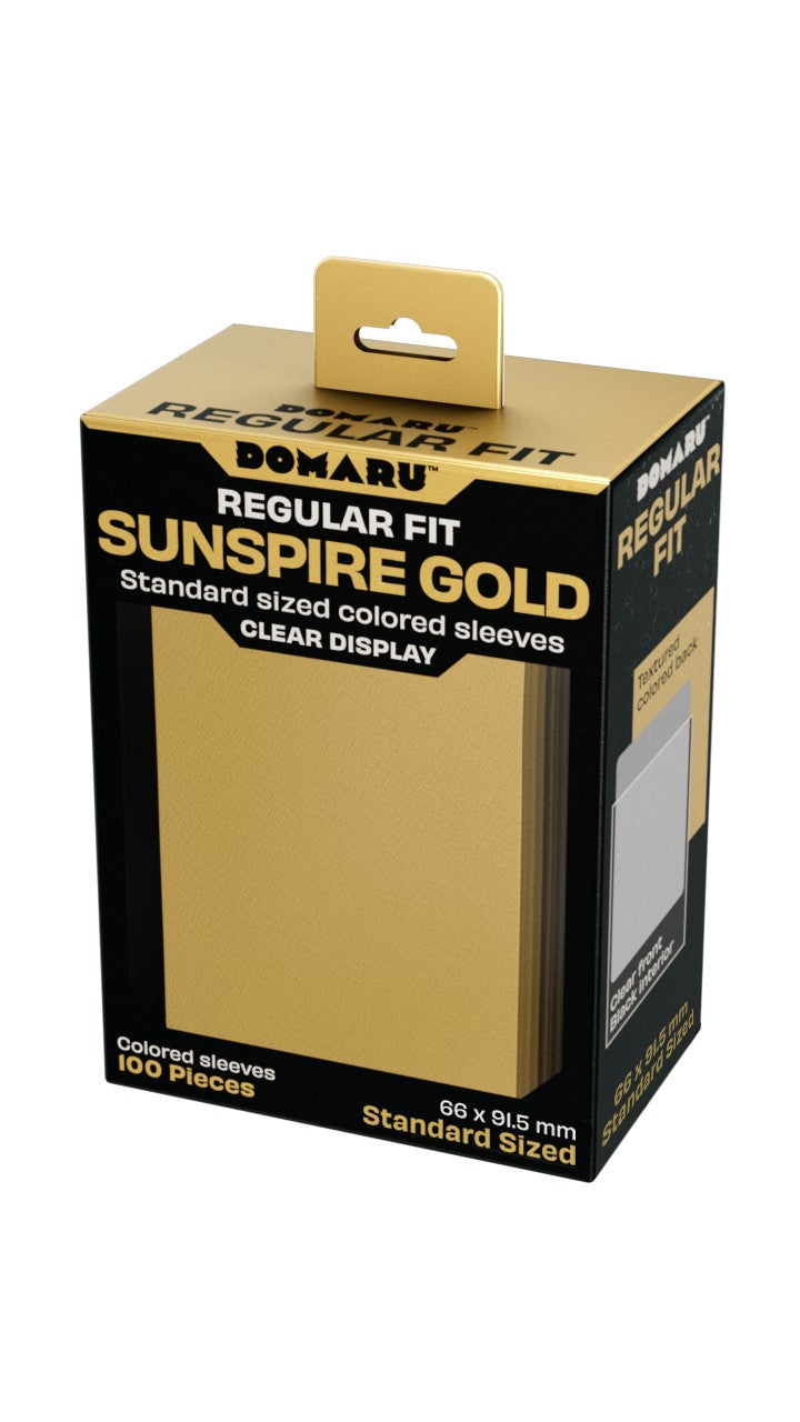 Gatherers' Tavern : Domaru Regular Fit Standard Sized Card Sleeve 100ct- Sunspire Gold