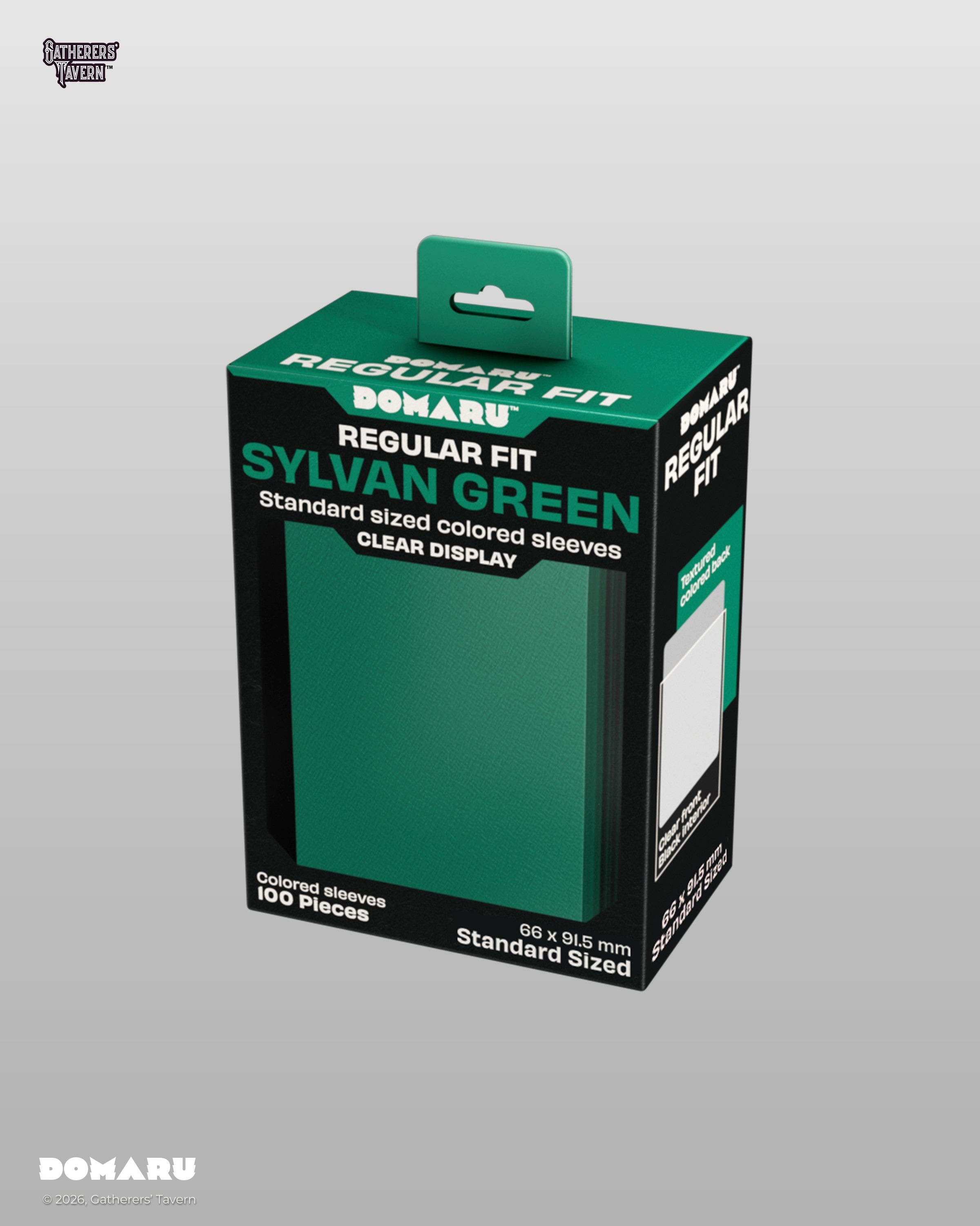 Gatherers' Tavern : Domaru Regular Fit Standard Sized Card Sleeve 100ct- Sylvan Green