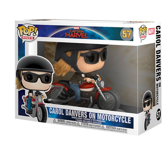 Pop Ride Captain Marvel Carol Danvers on Motorcycle