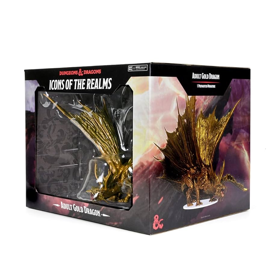 D&D Icons Adult Gold Dragon Premium Mini