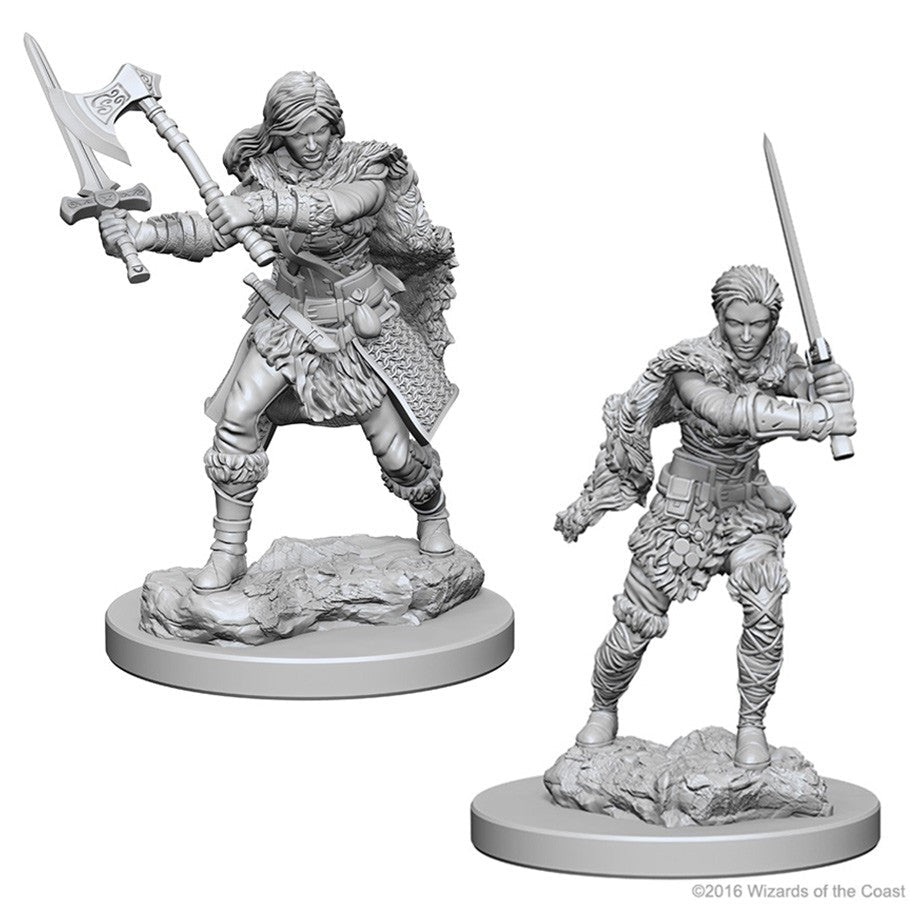 D&D Minis Human Female Barbarian