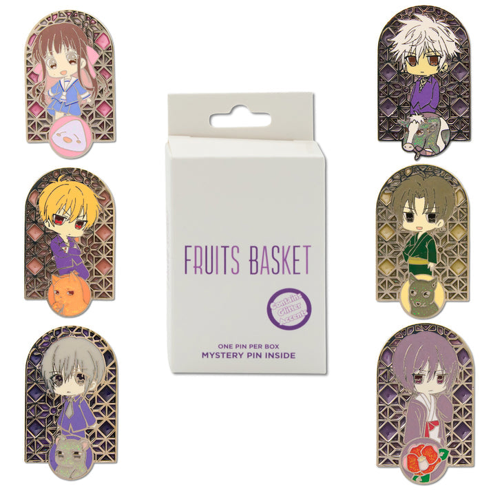 Blind Box Mystery Pin  - Fruits Basket Stained Glass Window