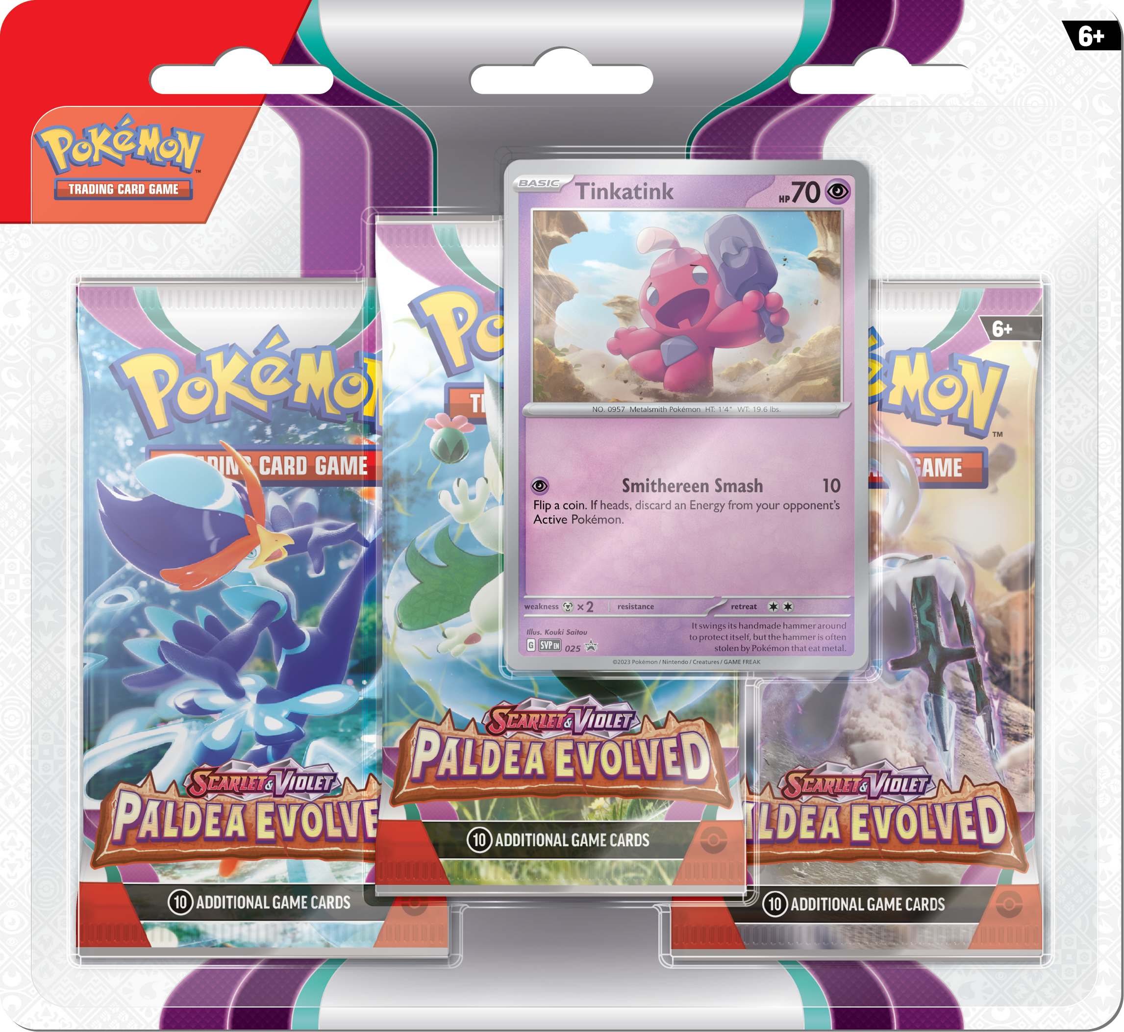 Scarlet & Violet - Paldea Evolved - 3-Pack Blister - Tinkatank