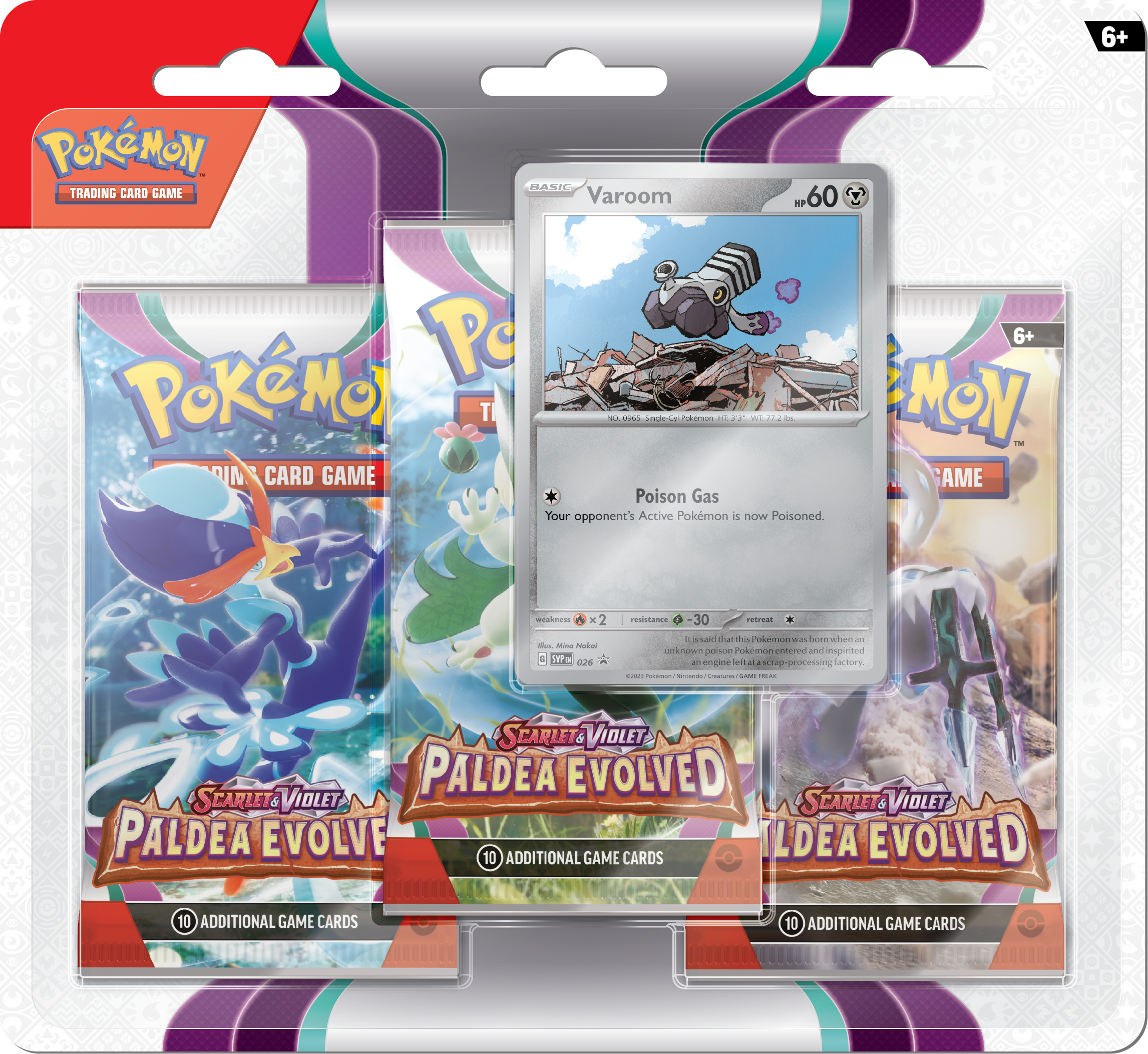 Scarlet & Violet - Paldea Evolved - 3-Pack Blister - Varoom