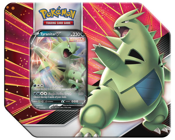 Tyranitar V Strikers Tin