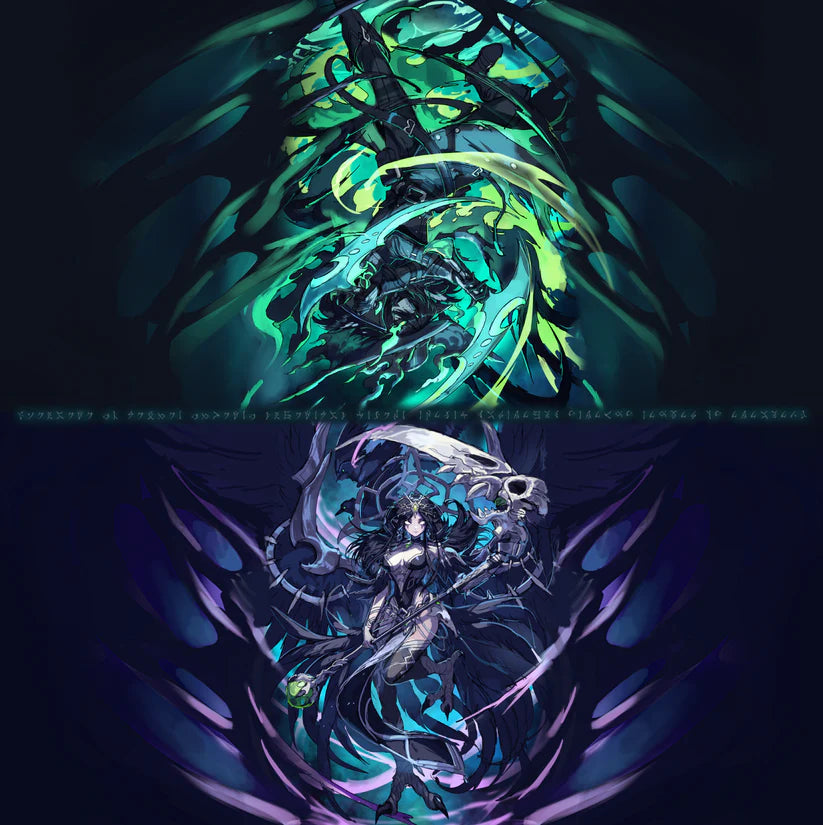 Raising Hell Morrighan and Ankou 2-Player Cloth Playmat
