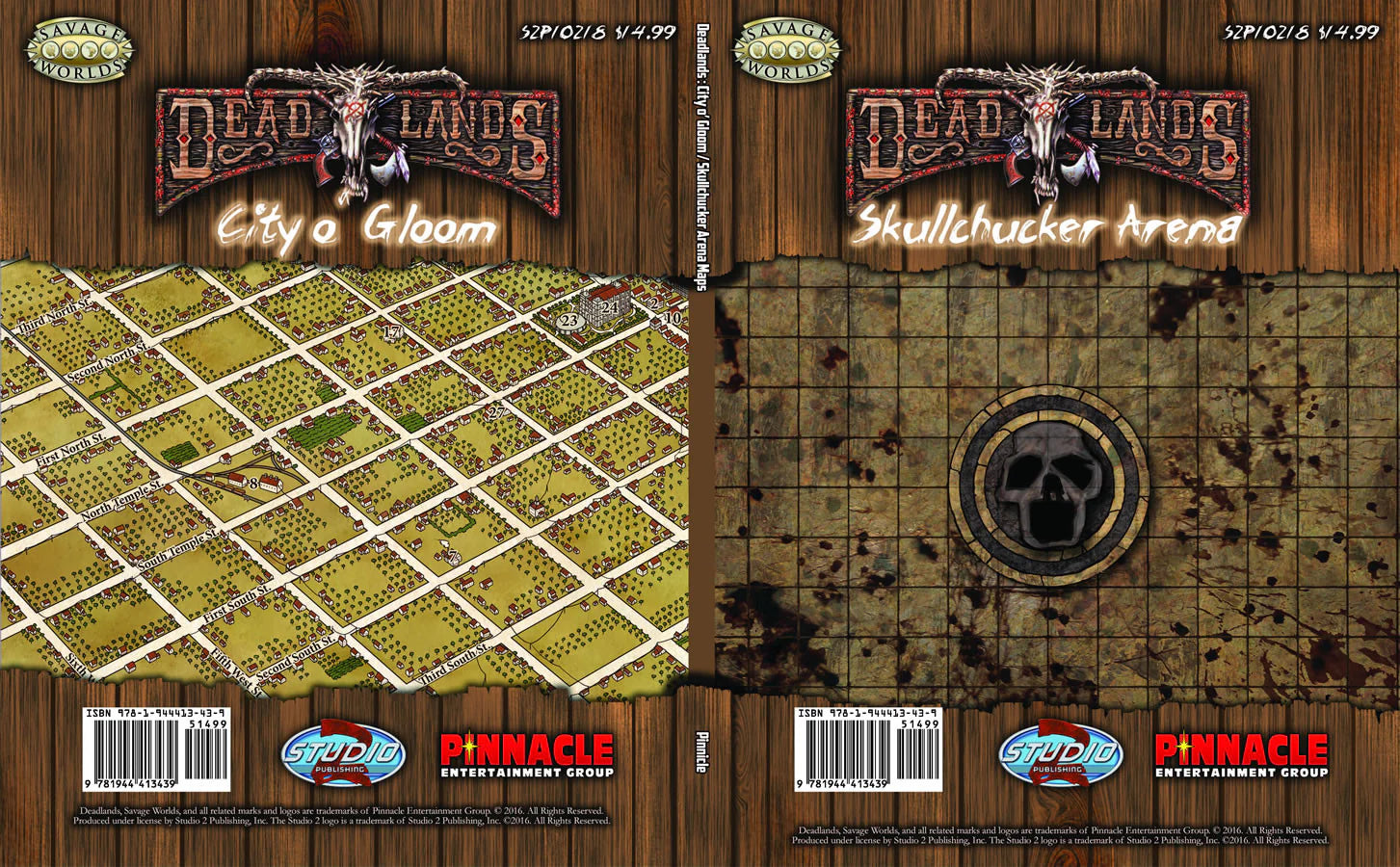 Savage Worlds - Deadlands Reloaded: City o' Gloom & Skullchucker Arena Maps