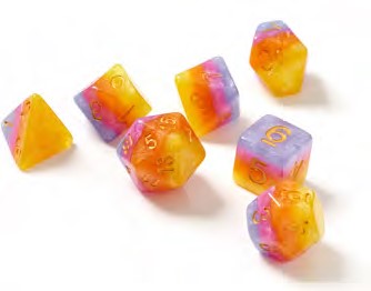 Sirius Dice: 7CT Tahitian Sunset Polyhedral Dice Set
