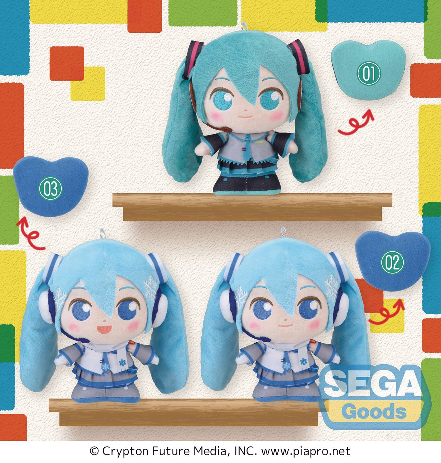 Hatsune Miku & Snow Miku Moipon Mp Plush