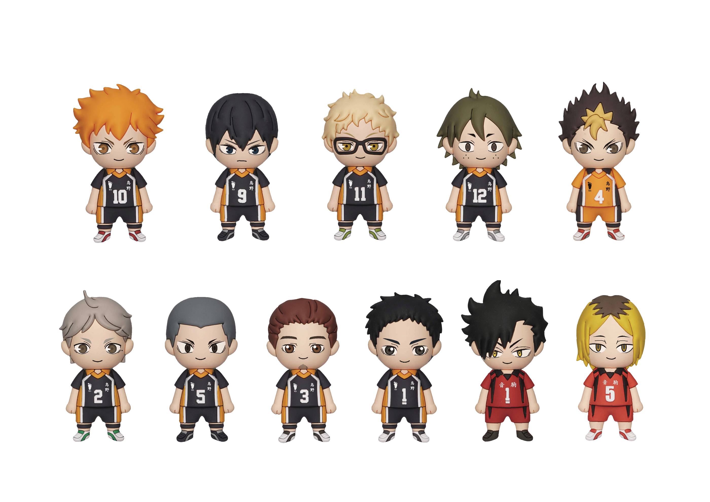 Haikyuu 24pc 3d Foam Bag Clip Bmb