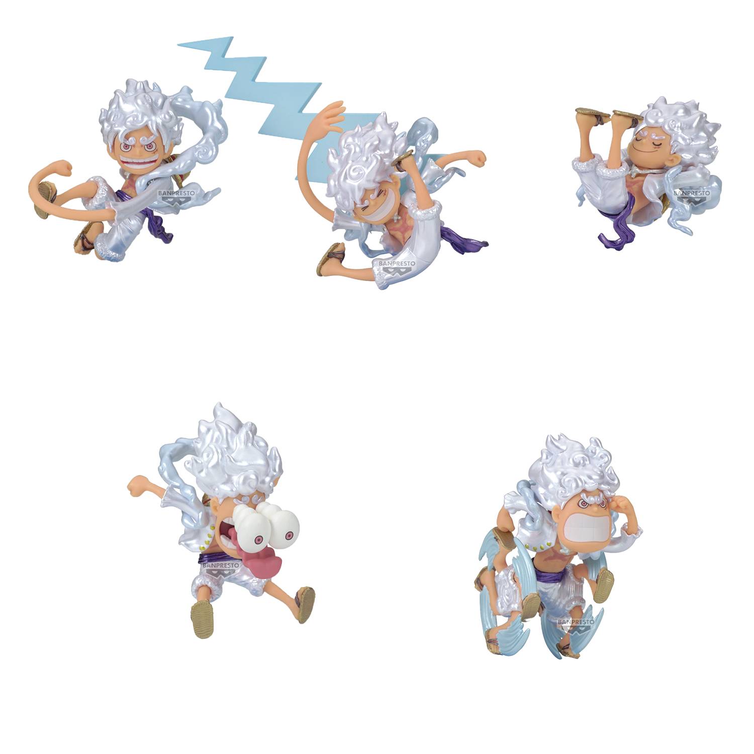 One Piece Monkey D. Luffy Gear 5 Special Metallic Color Version World Collectable Mini-Figure