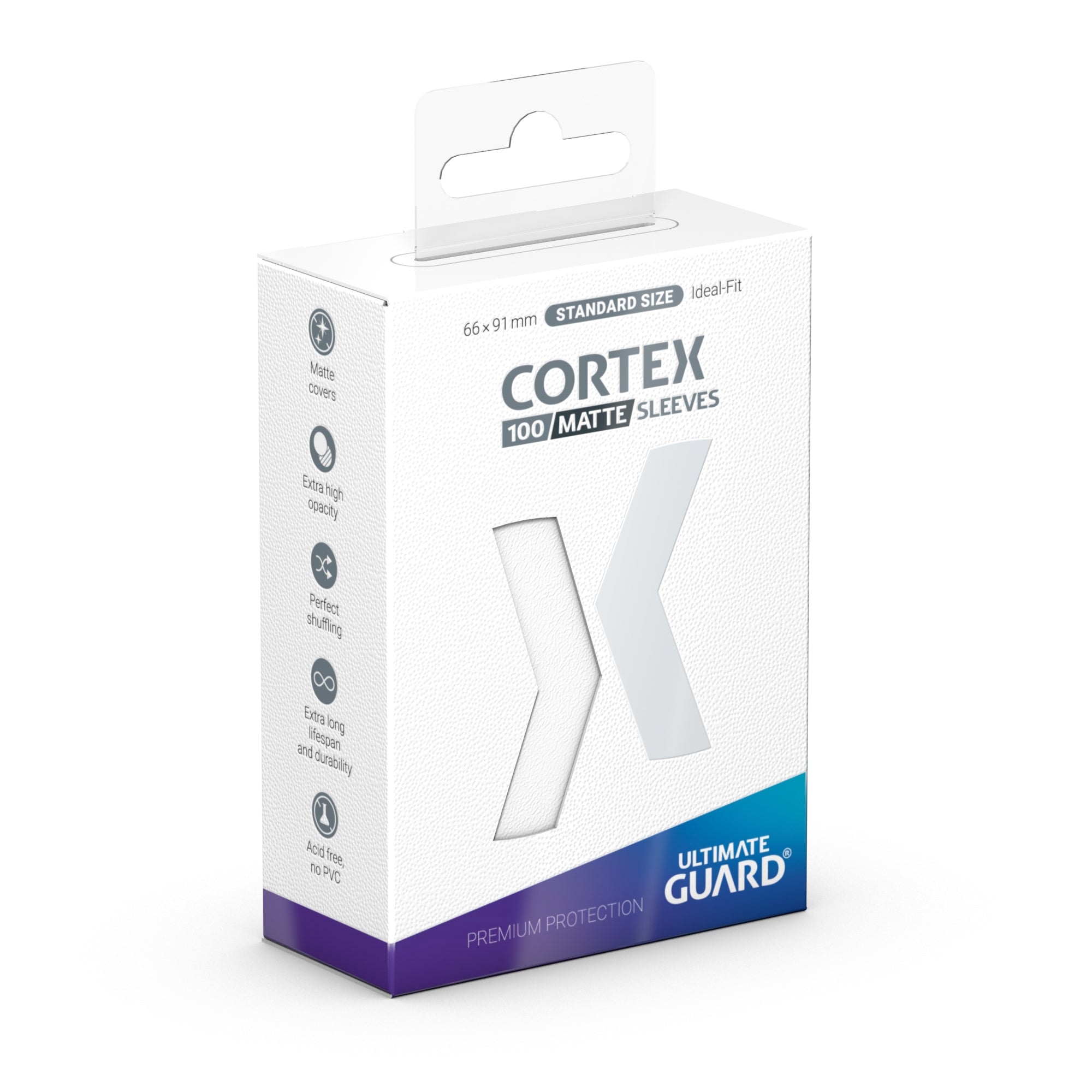 Ultimate Guard Cortex Deck Protectors Matte 100 Count White