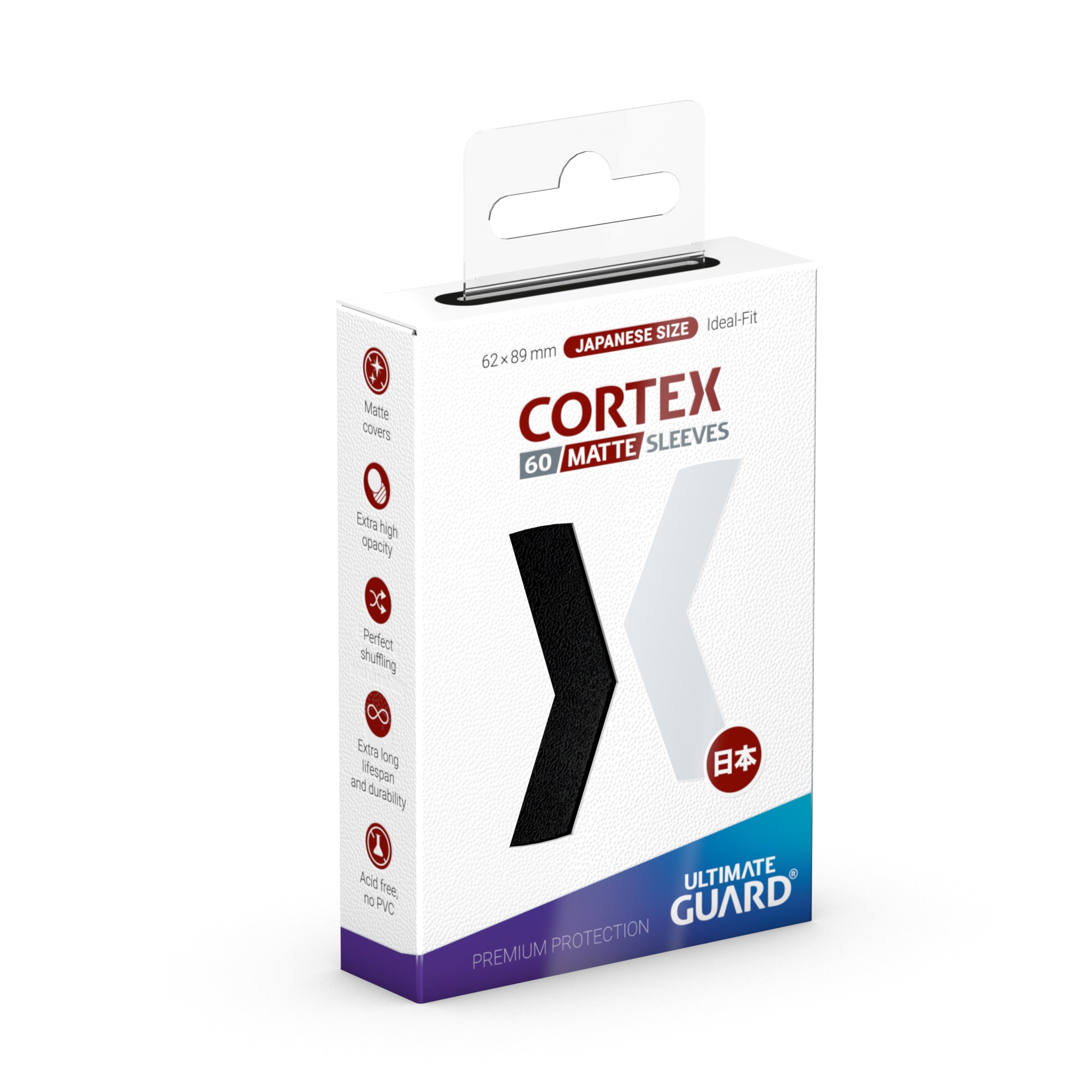 Ultimate Guard Cortex Sleeves Japanese Size Black Matte