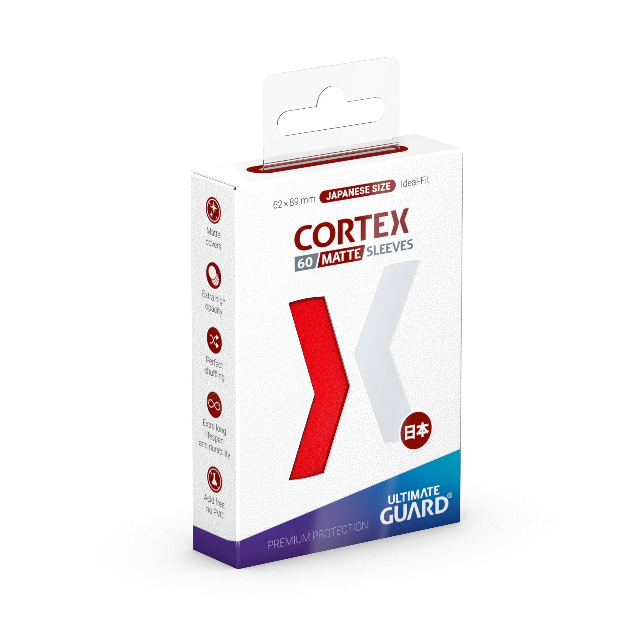 Ultimate Guard Cortex Sleeves Japanese Size Red Matte